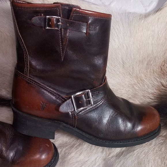 FRYE SMITH ENGINEER BOOTS CARAMEL COLOR - Picture 3 of 12